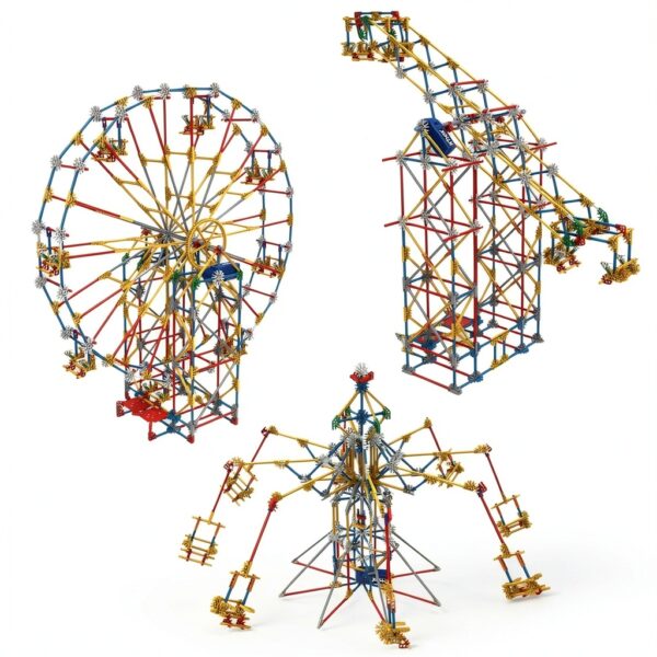 Knex Amusement Park Building Set 724 Pieces Motorized Ages-2