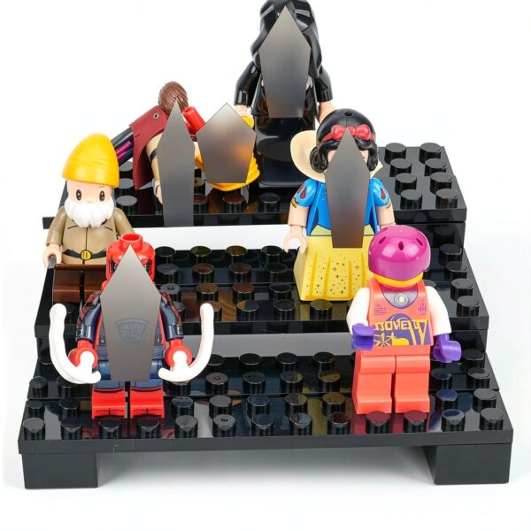 JMJ Minifigure Display Stand Organizer for Collectors Black-4