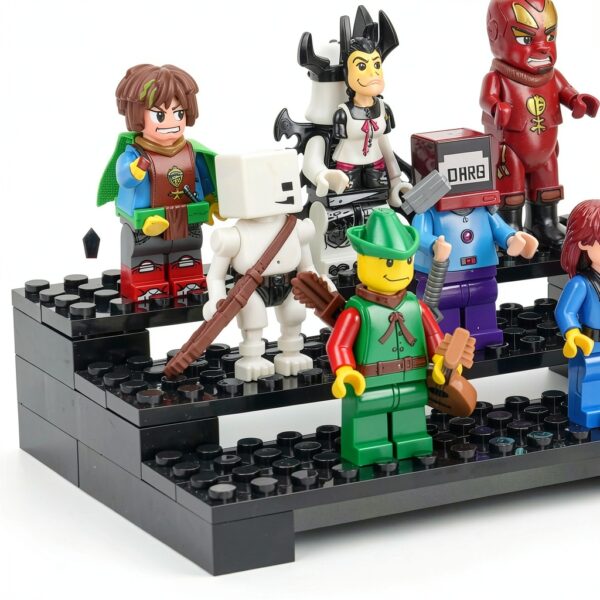 JMJ Minifigure Display Stand Organizer for Collectors Black-3