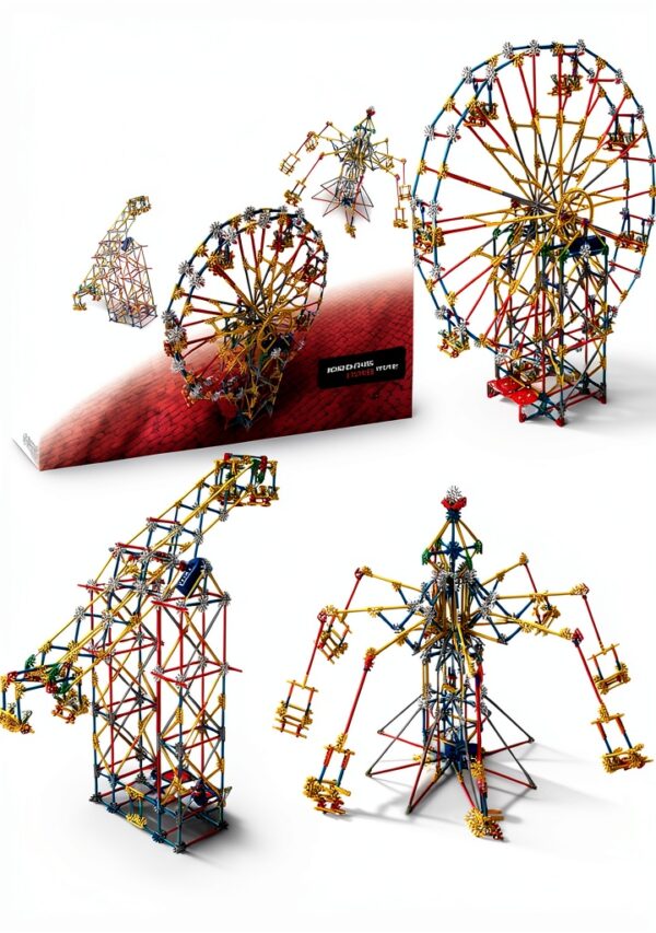 Knex Amusement Park Building Set 724 Pieces Motorized Ages-0