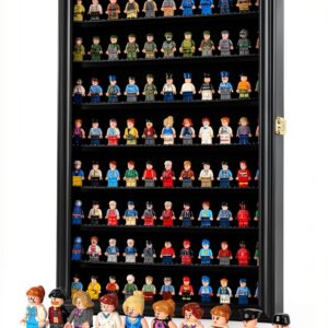 Display Gifts Minifigure Display Case Black Lockable Wall-0