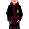Harry Potter Boys Robe Gryffindor Fleece Bathrobe Black-5