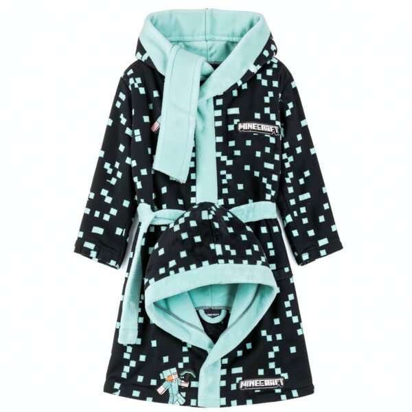Minecraft Fleece Robe for Boys Fashion UK Hooded Soft-3