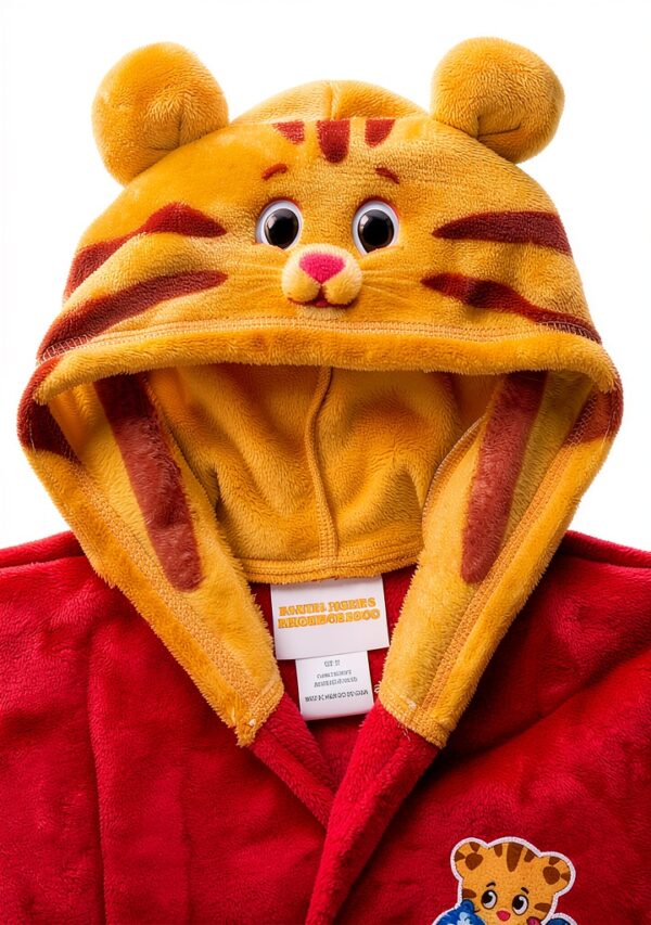 Daniel Tiger Fleece Bathrobe for Toddlers Soft Hooded Robe-2