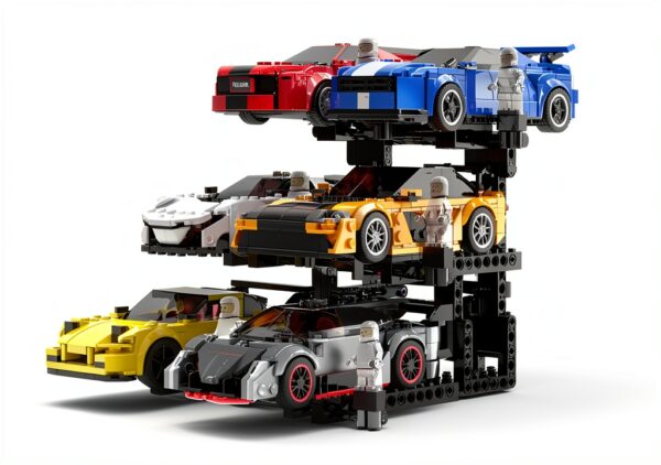 Mocellence Car Display Stand 6 Car Holder Lego Compatible-0