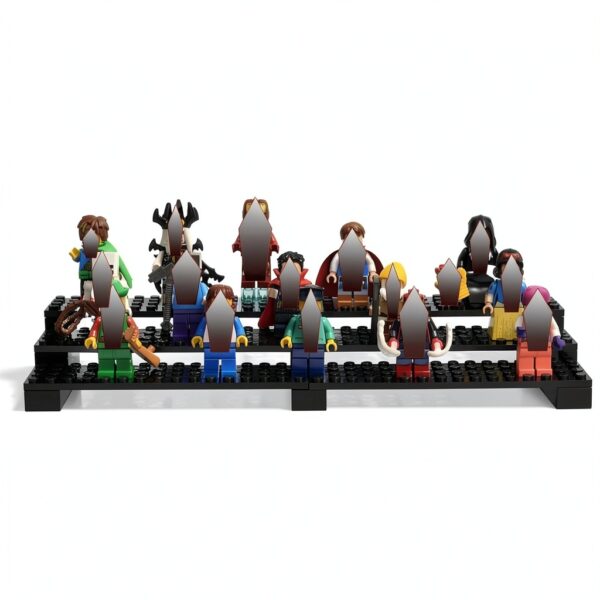 JMJ Minifigure Display Stand Organizer for Collectors Black-2