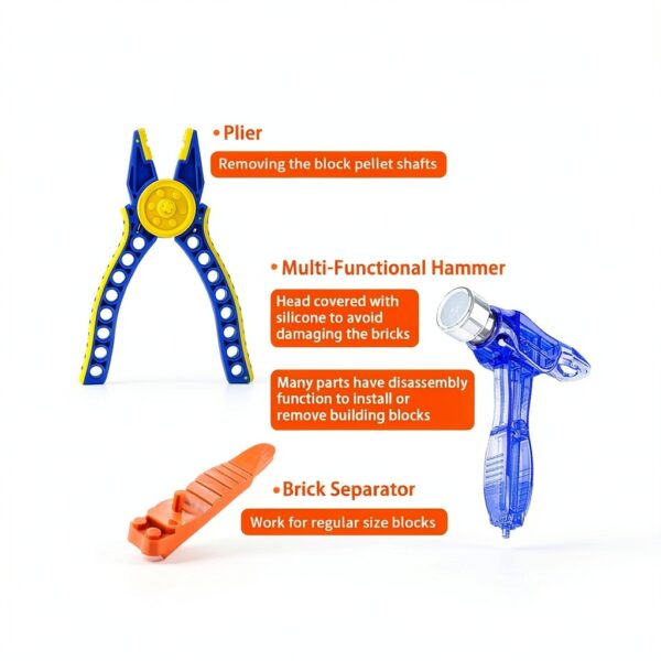 TZBTSTEAM Building Blocks Kit Tools Pliers Hammer Separators-1