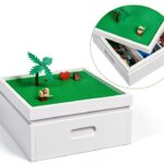 UTEX Building Storage Box White Wood Toy Organizer Kids-0