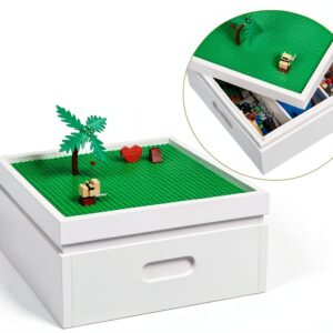 UTEX Building Storage Box White Wood Toy Organizer Kids-0