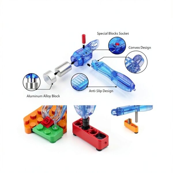 TZBTSTEAM Building Blocks Kit Tools Pliers Hammer Separators-2