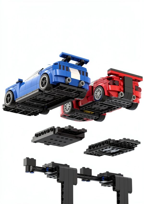 Mocellence Car Display Stand 6 Car Holder Lego Compatible-4