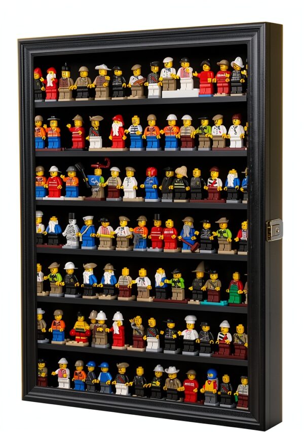Display Gifts Minifigure Display Case Black Lockable Wall-6