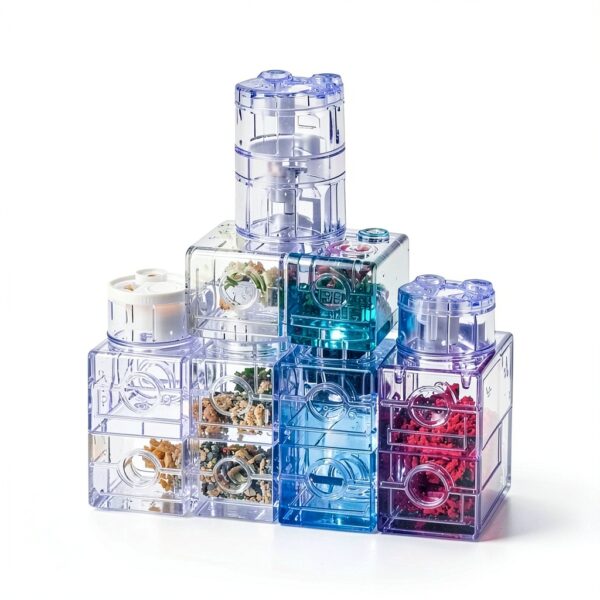 Sawaruita LED Light Bricks Multicolor Flashing Building-8