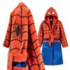 Spiderman Robe Boys Fleece Bathrobe Marvel Licensed-3