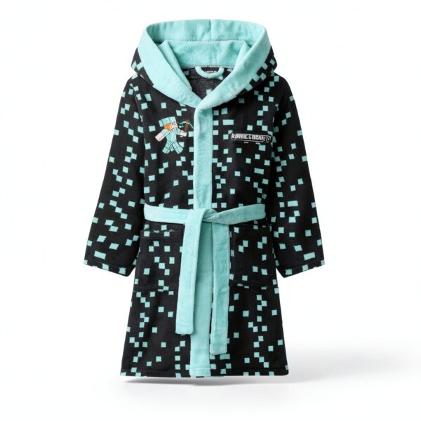 Minecraft Fleece Robe for Boys Fashion UK Hooded Soft-1