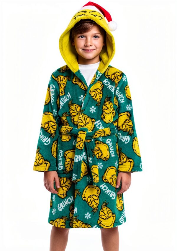 Grinch Robe for Kids Official License Soft Fleece-0