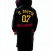Harry Potter Boys Robe Gryffindor Fleece Bathrobe Black-3