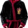 Harry Potter Boys Robe Gryffindor Fleece Bathrobe Black-2