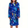 Intimo Polar Express Boys Fleece Robe Blue Cozy Hood-4