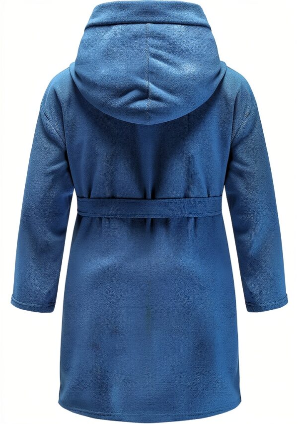 Kids Hooded Cotton Bathrobe Terry Robe Girls Boys Colors-1
