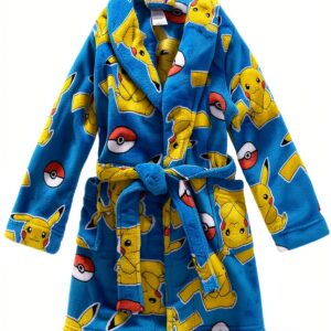 Pokemon Boys Bathrobe Horizon Pals Fleece Robe Kids-0