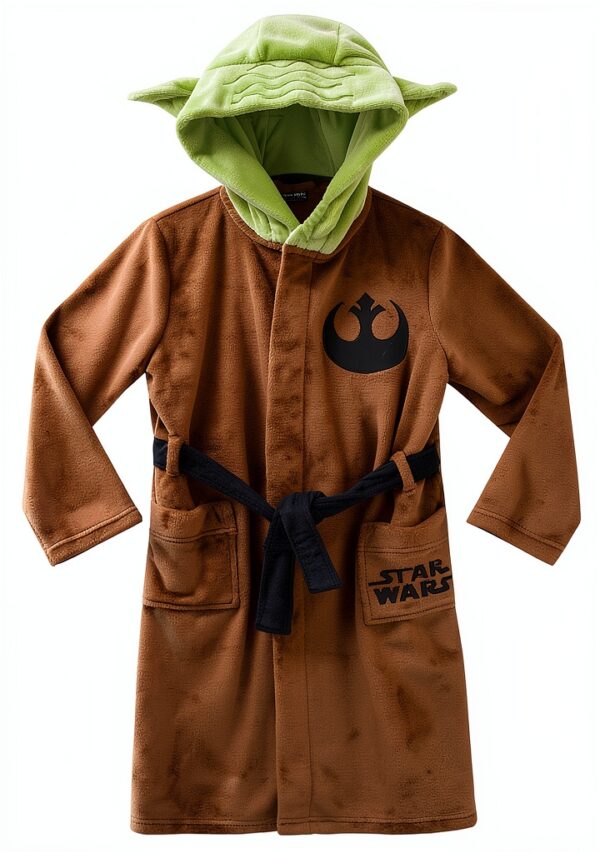 Star Wars Yoda Robe Boys Fleece Hooded Jedi Costume-0