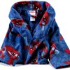 Spider-Man Bathrobe Boys Marvel Fleece Robe Size 4-10-2
