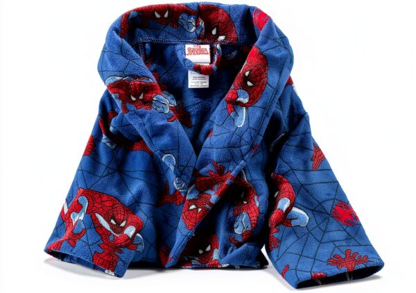 Spider-Man Bathrobe Boys Marvel Fleece Robe Size 4-10-2