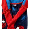 Marvel Hooded Bathrobe Boys Red All Over Print Polyester-3