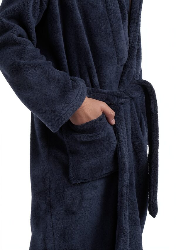 Bare Cotton Boys Fleece Robe Shawl Collar Premium Comfort-6