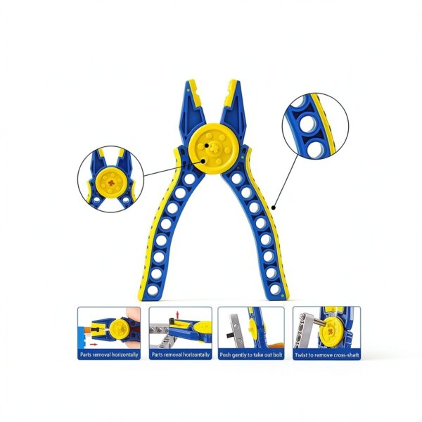 TZBTSTEAM Building Blocks Kit Tools Pliers Hammer Separators-3