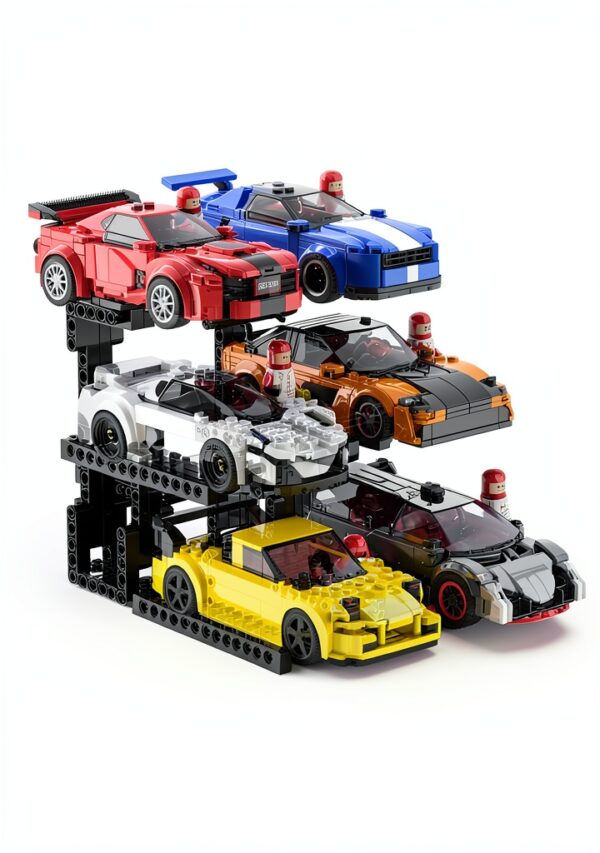 Mocellence Car Display Stand 6 Car Holder Lego Compatible-2