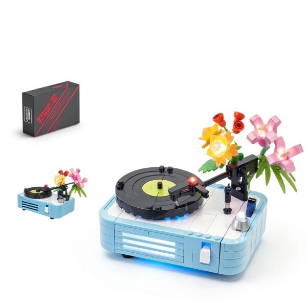 LocoLee LEGO Lighting Kit Record Player Flowers USB Lights-2