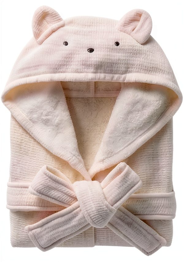 Childrens Hooded Bathrobe Cotton Towel Pajamas Boys Girls