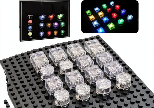Sawaruita LED Light Bricks Multicolor Flashing Building-0