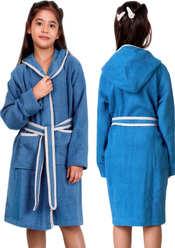 ALLEN MATE Kids Cotton Bathrobe Safety Certified Quick