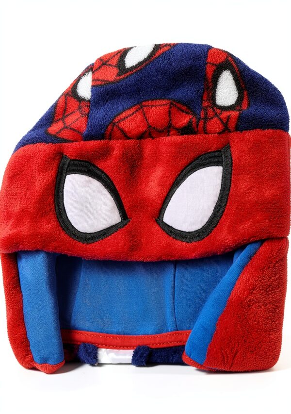 Marvel Hooded Bathrobe Boys Red All Over Print Polyester-4