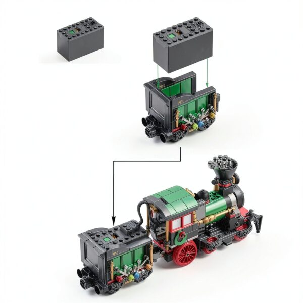 Zenebricks RC Motor Kit Holiday Express Train Building-3