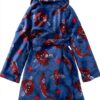 Spider-Man Bathrobe Boys Marvel Fleece Robe Size 4-10-3
