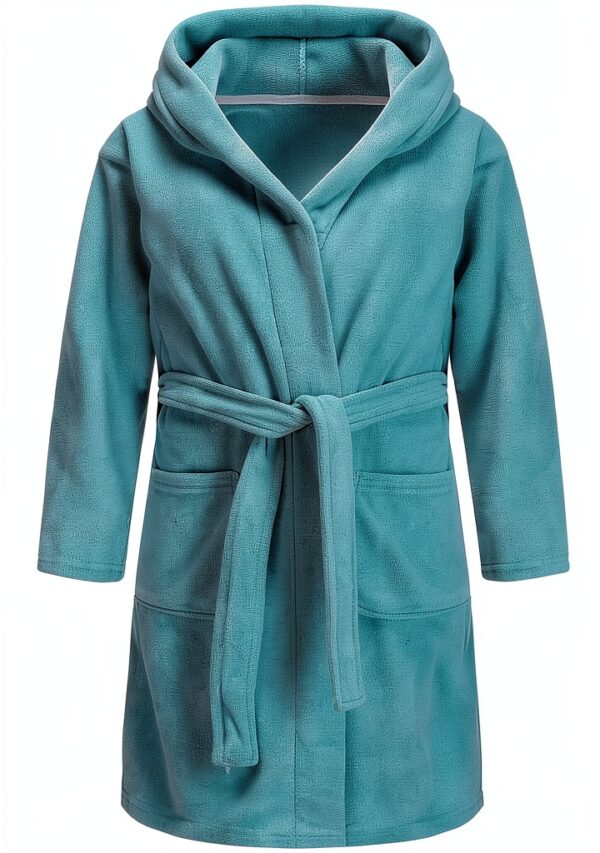 E W Apparel Kids Hooded Robe Soft Terry Cloth Unisex-0