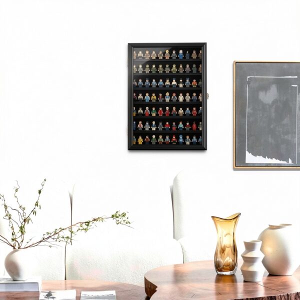 Display Gifts Minifigure Display Case Black Lockable Wall-4