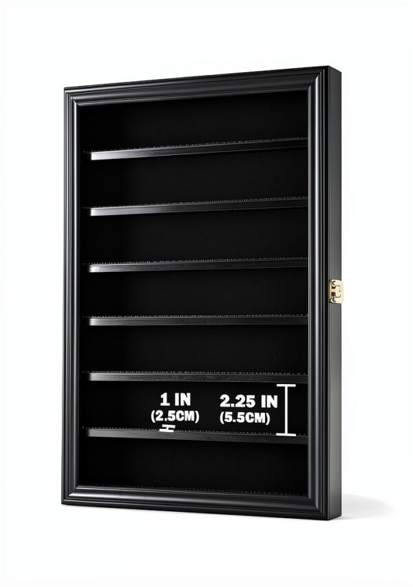 Display Gifts Minifigure Display Case Black Lockable Wall-2