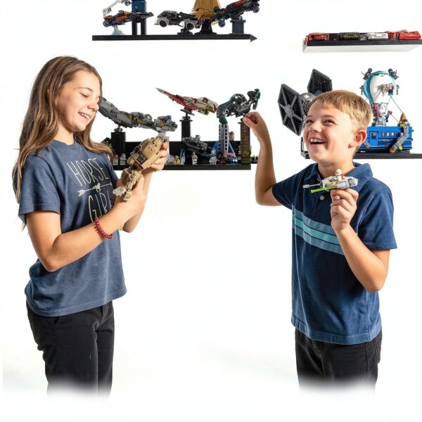 Brickmaster Displays Extra Large Wall Shelf Kids Room-4